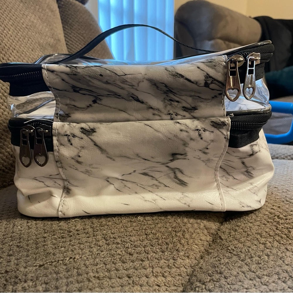 Marble Pattern 2 Compartment Makeup Case - Makeup… - image 5